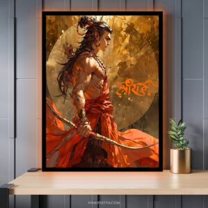 Lord Ram: The Unparalleled Warrior Anime Art – Acrylic Slim LED Glow Frame
